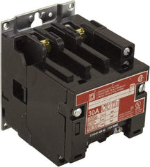 Square D - No Enclosure, 2 Pole, Electrically Held Lighting Contactor - 30 A (Tungsten), 208 VAC at 60 Hz - Exact Tool & Supply