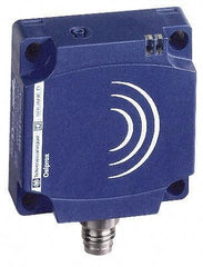 Telemecanique Sensors - NPN, 15 to 25mm Detection, Flat, Inductive Proximity Sensor - 3 Wires, IP67, 12 to 24 VDC, 40mm Wide - Exact Tool & Supply