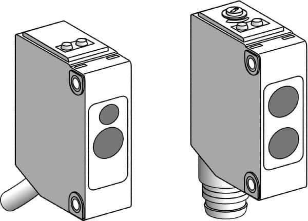Telemecanique Sensors - M8 Connector, 15m Nominal Distance, Shock and Vibration Resistant, Through Beam Photoelectric Sensor - 12 to 24 VDC, 1000 Hz, PBT, 20mm Long x 11mm Wide x 43mm High - Exact Tool & Supply