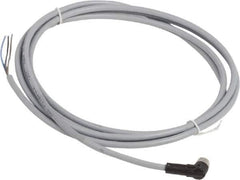 Telemecanique Sensors - 3 Amp, M8 4 Pin Elbowed Female Cordset Sensor and Receptacle - 60 VAC, 75 VDC, 2m Cable Length, IP67 Ingress Rating - Exact Tool & Supply