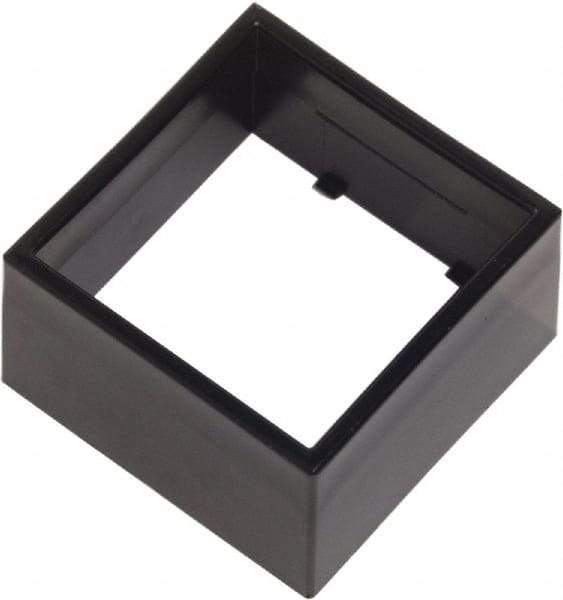 Schneider Electric - Pushbutton Switch Full Shroud - Black, Square Button, Nonilluminated - Exact Tool & Supply
