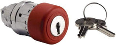 Schneider Electric - 22mm Mount Hole, Extended Mushroom Head, Pushbutton Switch Only - Round, Red Pushbutton, Maintained (MA), Momentary (MO) - Exact Tool & Supply