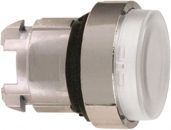 Schneider Electric - 22mm Mount Hole, Extended Straight, Pushbutton Switch Only - Round, Clear Pushbutton, Nonilluminated, Momentary (MO) - Exact Tool & Supply