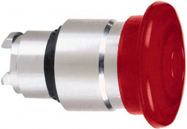 Schneider Electric - 22mm Mount Hole, Extended Mushroom Head, Pushbutton Switch Only - Round, Red Pushbutton, Nonilluminated, Momentary (MO) - Exact Tool & Supply