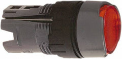 Schneider Electric - 16mm Mount Hole, Flush, Pushbutton Switch Only - Round, Red Pushbutton, Illuminated, Momentary (MO), Vibration Resistant - Exact Tool & Supply