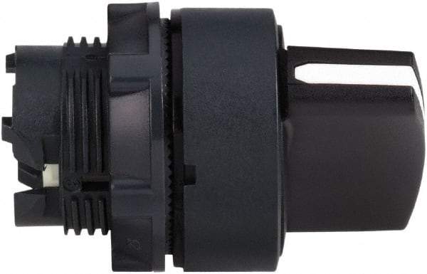Schneider Electric - 22mm Mount Hole, 2 Position, Handle Operated, Selector Switch Only - Black, Momentary (MO), Nonilluminated, Shock, Vibration and Water Resistant - Exact Tool & Supply