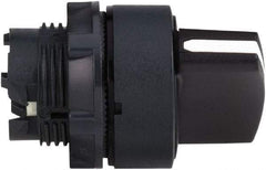 Schneider Electric - 22mm Mount Hole, 2 Position, Handle Operated, Selector Switch Only - Black, Momentary (MO), Nonilluminated, Shock, Vibration and Water Resistant - Exact Tool & Supply