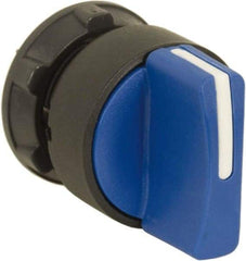 Schneider Electric - 22mm Mount Hole, 3 Position, Handle Operated, Selector Switch Only - Blue, Maintained (MA), Nonilluminated, Shock, Vibration and Water Resistant - Exact Tool & Supply