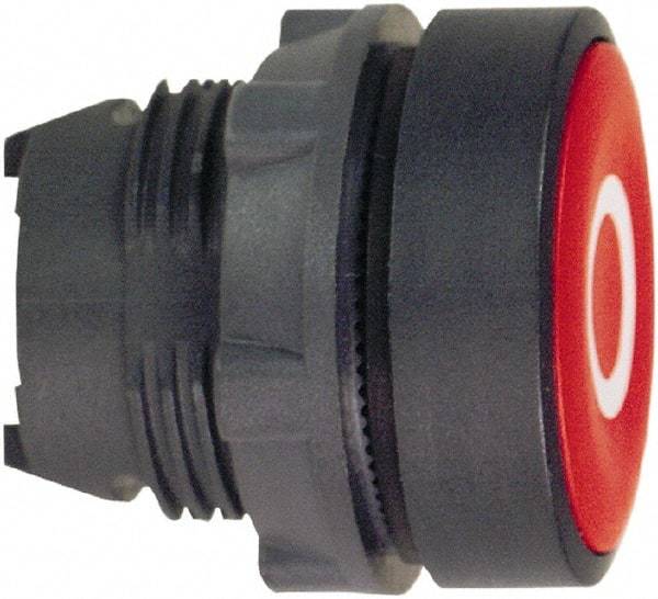 Schneider Electric - 22mm Mount Hole, Flush, Pushbutton Switch Only - Round, Red Pushbutton, Nonilluminated, Momentary (MO) - Exact Tool & Supply