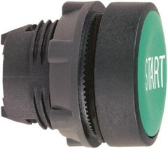 Schneider Electric - 22mm Mount Hole, Flush, Pushbutton Switch Only - Round, Green Pushbutton, Nonilluminated, Momentary (MO) - Exact Tool & Supply
