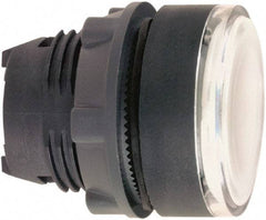 Schneider Electric - 22mm Mount Hole, Flush, Pushbutton Switch Only - Round, White Pushbutton, Illuminated, Maintained (MA) - Exact Tool & Supply