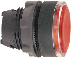 Schneider Electric - 22mm Mount Hole, Flush, Pushbutton Switch Only - Round, Red Pushbutton, Illuminated, Maintained (MA) - Exact Tool & Supply