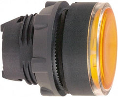 Schneider Electric - 22mm Mount Hole, Flush, Pushbutton Switch Only - Round, Orange Pushbutton, Illuminated, Maintained (MA) - Exact Tool & Supply
