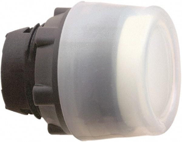 Schneider Electric - 22mm Mount Hole, Extended Straight, Pushbutton Switch Only - Round, White Pushbutton, Nonilluminated, Momentary (MO) - Exact Tool & Supply