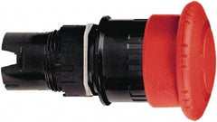 Schneider Electric - 16mm Mount Hole, Extended Mushroom Head, Pushbutton Switch Only - Round, Red Pushbutton, Maintained (MA), Momentary (MO), Vibration Resistant - Exact Tool & Supply