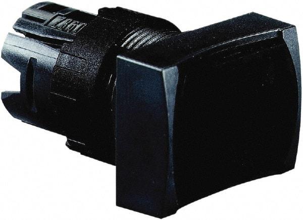 Schneider Electric - 16mm Mount Hole, Flush, Pushbutton Switch Only - Rectangle, Black Pushbutton, Nonilluminated, Momentary (MO), Vibration Resistant - Exact Tool & Supply