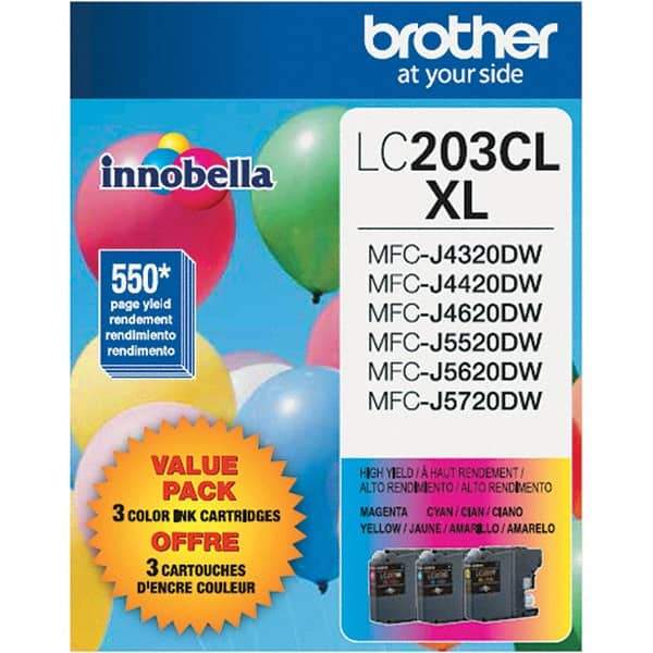 Brother - Cyan, Magenta & Yellow Ink Cartridge - Use with Brother MFC-J460DW, J480DW, J485DW, J680DW, J880DW, J885DW, J4320DW, J4420DW, J4620DW, J5520DW, J5620DW, J5720DW - Exact Tool & Supply