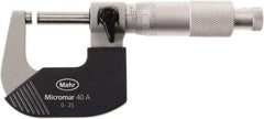 Mahr - 175 to 200mm Range, 0.01mm Graduation, Mechanical Outside Micrometer - Ratchet Stop Thimble - Exact Tool & Supply