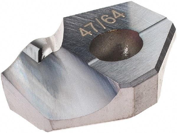 Hertel - Series HMD, 47/64" Diam Grade HC225MD 140° Replaceable Drill Tip - Carbide, TiCN Finish - Exact Tool & Supply