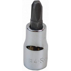 SK - Screwdriver & Drag Link Sockets - 3/8"DR #4 CHRM PHILLIPS SCRDRVR SCKT BIT - Exact Tool & Supply