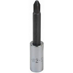 SK - Screwdriver & Drag Link Sockets - 3/8"DR #2X2 CHRM PHILLIPS SCRDRVR SCKT BIT - Exact Tool & Supply