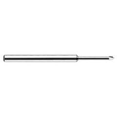 Corner Rounding End Mills - 0.0200″ Radius × 0.0200″ Pilot Diameter × 0.7500″ (3/4″) Neck Length Carbide 5° Flare Corner Rounding End Mills, 2 Flutes - Exact Tool & Supply