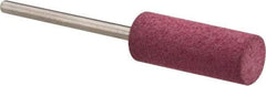 Value Collection - 8mm Max Diam x 20mm Long, Cylinder, Rubberized Point - Coarse Grade, Ceramic, Mounted - Exact Tool & Supply