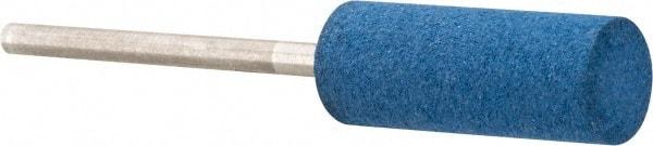 Value Collection - 8mm Max Diam x 20mm Long, Cylinder, Rubberized Point - Medium Grade, Ceramic, Mounted - Exact Tool & Supply