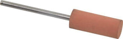 Value Collection - 8mm Max Diam x 20mm Long, Cylinder, Rubberized Point - Very Fine Grade, Ceramic, Mounted - Exact Tool & Supply
