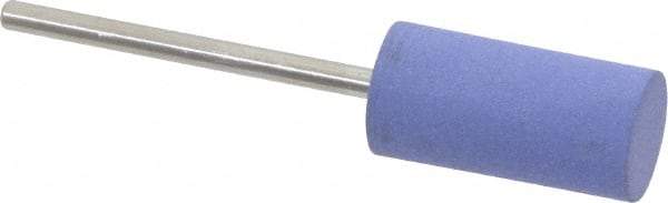 Value Collection - 10mm Max Diam x 20mm Long, Cylinder, Rubberized Point - Very Fine Grade, Ceramic, Mounted - Exact Tool & Supply