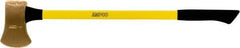 Ampco - 6 Lb Head Single Bit Axe - 36" OAL, 5" Long Blade, 36" Long Handle, Fiberglass Cushion Grip Handle, 8" Long Head - Exact Tool & Supply