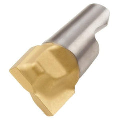 Seco - MM10 M03 Grade T60M Carbide End Milling Tip Insert - TiAlN/TiN Finish, 2 Flutes, 3/8" Cutting Diam, 0.27" Depth of Cut, 0.335" Extension - Exact Tool & Supply