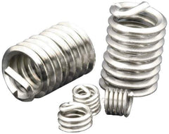 Heli-Coil - Single Insert, 7/8-9 UNC, 1D, Stainless Steel Screw Locking Insert - 6-1/4 Free Coils, 7/8 Inch Overall Length, 1.022 to 1.052 Inch Outside Diameter, with Tang, Bright Finish, 304 Material Grade - Exact Tool & Supply