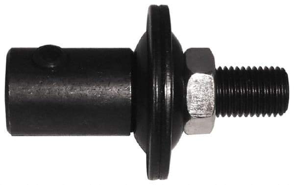 Value Collection - 2" Long x 1-1/4" Diam x 1/2-20 Thread Size Motor Arbor - 1/2" Max Wheel Width, Compatible with 1/4" Shaft Diam, 3/8" Hole Size - Exact Tool & Supply