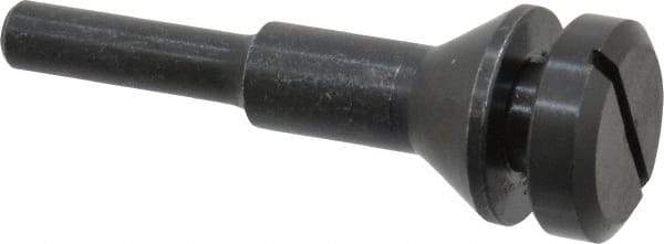 Value Collection - 3/8" Hole, Screw Lock Wheel Mandrel - 2" OAL, 1/2" Max Wheel Width, 1/4" Shank Diam - Exact Tool & Supply