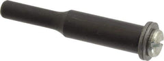 Value Collection - 3/16" Hole, Screw Lock Wheel Mandrel - 2" OAL, 1/2" Max Wheel Width, 1/4" Shank Diam - Exact Tool & Supply