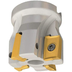 Iscar - 4 Inserts, 2" Cut Diam, 3/4" Arbor Diam, 0.787" Max Depth of Cut, Indexable Square-Shoulder Face Mill - 0/90° Lead Angle, 2" High, 3M AXKT 2006 Insert Compatibility, Series Mill2000 - Exact Tool & Supply