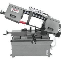 Jet - 9 x 16" Max Capacity, Manual Step Pulley Horizontal Bandsaw - 82, 132, 170 & 235 SFPM Blade Speed, 115/230 Volts, 45°, 1-1/2 hp, 1 Phase - Exact Tool & Supply