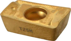 Seco - APKX1604 ME12 Grade T25M Carbide Milling Insert - TiCN/TiC/TiCN/TiN Finish, 0.223" Thick, 0.031" Corner Radius - Exact Tool & Supply