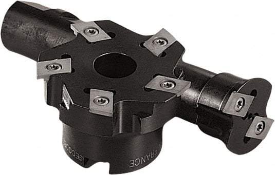 Seco - Shank Connection, 0.0433" Cutting Width, 24mm Cutter Diam, Indexable Slotting Cutter - 0.7874" Shank Diam, R335.15 Toolholder, R335.15-13 Insert, Right Hand Cutting Direction - Exact Tool & Supply