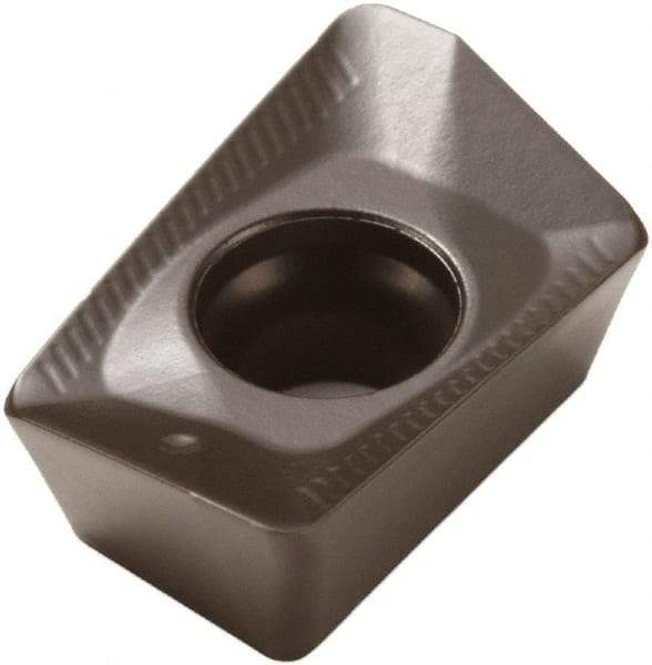 Seco - XOMX120408 ME08 Grade T350M Carbide Milling Insert - TiCN/Al2O3 Finish, 0.187" Thick, 0.031" Corner Radius - Exact Tool & Supply