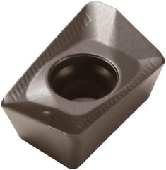 Seco - XOMX120408 ME08 Grade T350M Carbide Milling Insert - TiCN/Al2O3 Finish, 0.187" Thick, 0.031" Corner Radius - Exact Tool & Supply