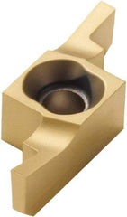 Seco - 1212012ER FD Grade CP500, 1.2mm Cutting Width Carbide Grooving Insert - 2.4mm Max Depth of Cut, Right Hand, 0.1mm Corner Radius, TiAlN/TiN Finish - Exact Tool & Supply