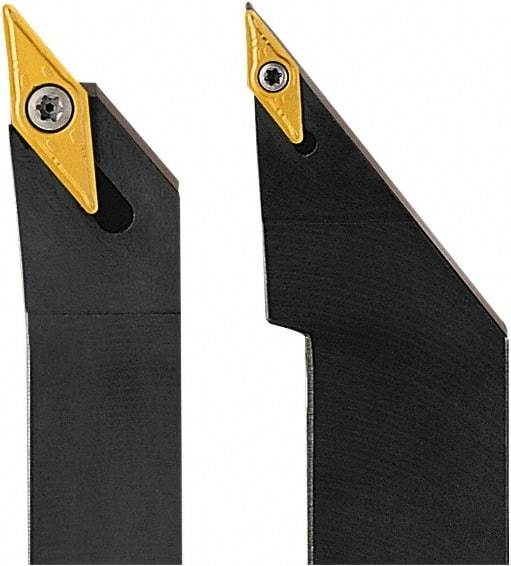 Seco - SVJB, Right Hand Cut, 93° Lead Angle, 16mm Shank Height x 16mm Shank Width, Neutral Rake Indexable Turning Toolholder - 100mm OAL, VB..1604.., VCG..1604.. Insert Compatibility, Series Screw Lock - Exact Tool & Supply