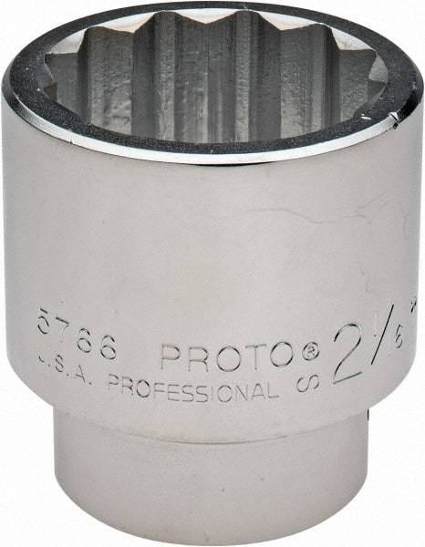 Proto - 2-1/16", 1" Drive, Standard Hand Socket - 12 Points, 3-1/2" OAL - Exact Tool & Supply