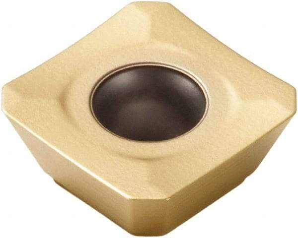 Seco - SEEX09T3 M08 Grade F40M Carbide Milling Insert - TiAlN/TiN Finish, 0.156" Thick, 3/8" Inscribed Circle - Exact Tool & Supply
