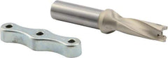 Iscar - 17/32 to 35/64" Diam, 3xD, 1.59" Max Depth, 5/8" Shank Diam, 4.19" OAL, Replaceable Tip Drill - IDI-SG, IDI-SK Insert, DCM Toolholder, Series ChamDrill - Exact Tool & Supply