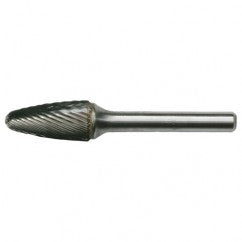 SF-15 Standard Cut Solid Carbide Bur-Round Nose Tree Shape - Exact Tool & Supply