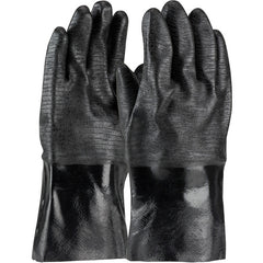 ‎57-8630R Coated Supported Gloves - ChemGrip - Supported Neoprene - Intrlk Lined - Black - Etched - 12 Inch - Exact Tool & Supply