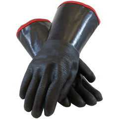 ‎57-8643R Coated Supported Gloves - ChemGrip - Supported Neoprene - Foam Lined - Black - Etched - 14 Inch - Exact Tool & Supply